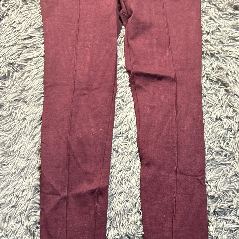 LOFT Deep Burgundy Knitwear Leggings Size 6